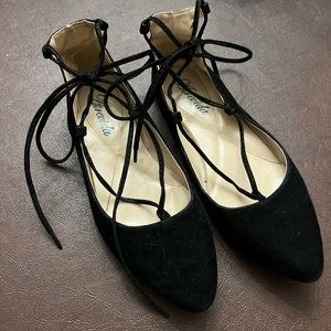 Womens Lace Up Flats